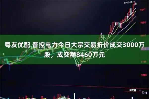 粤友优配 晋控电力今日大宗交易折价成交3000万股，成交额8460万元