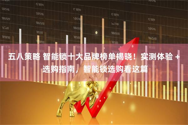 五八策略 智能锁十大品牌榜单揭晓！实测体验 + 选购指南，智能锁选购看这篇